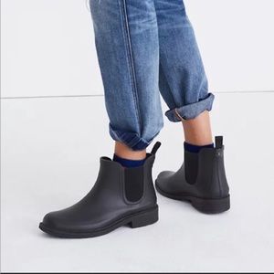Madewell The Chelsea Women’s Size 9 Black Rubber Rain Boot